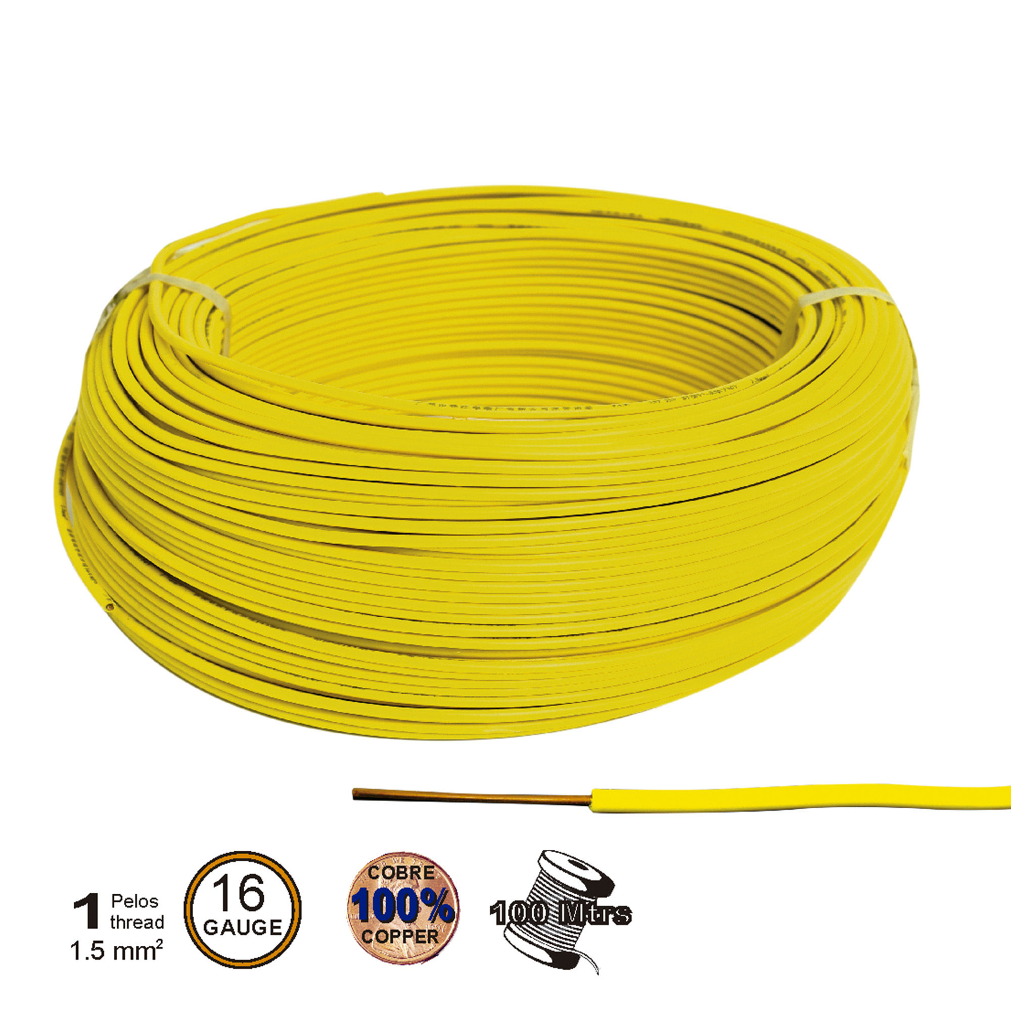 Cable 1 Wire 100 Mtrs 16 Ga 100 Mtrs