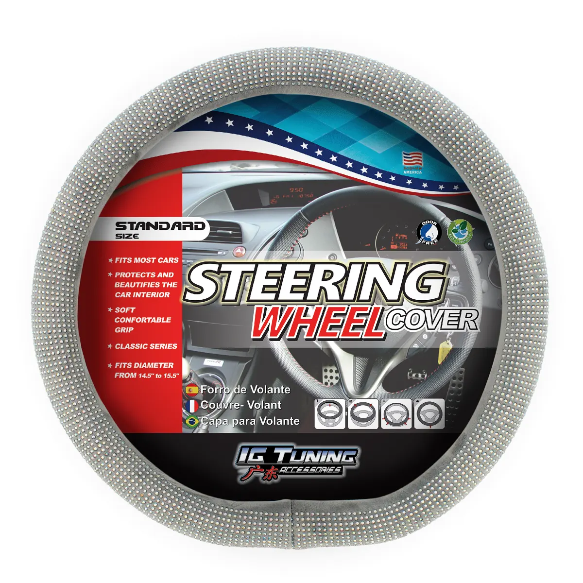 Sheen Covered Steering Wheel Covers IGTuningMiami Car Accessories