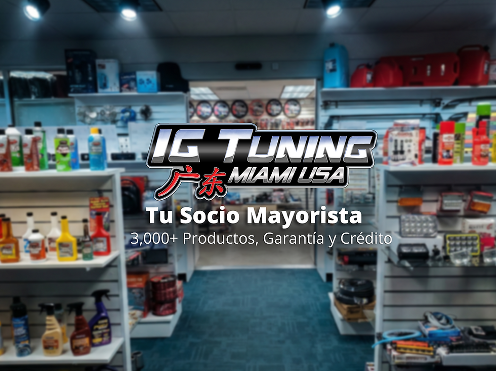 Mayorista con 30+ años, 3,000+ productos, precios competitivos, garantía de 1 año y crédito a 60 días para talleres, tiendas y distribuidores.