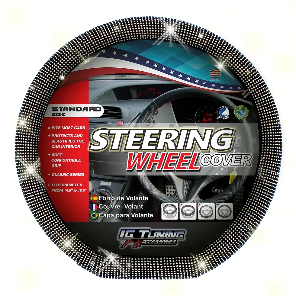 Black Sheen Steering Wheel Covers