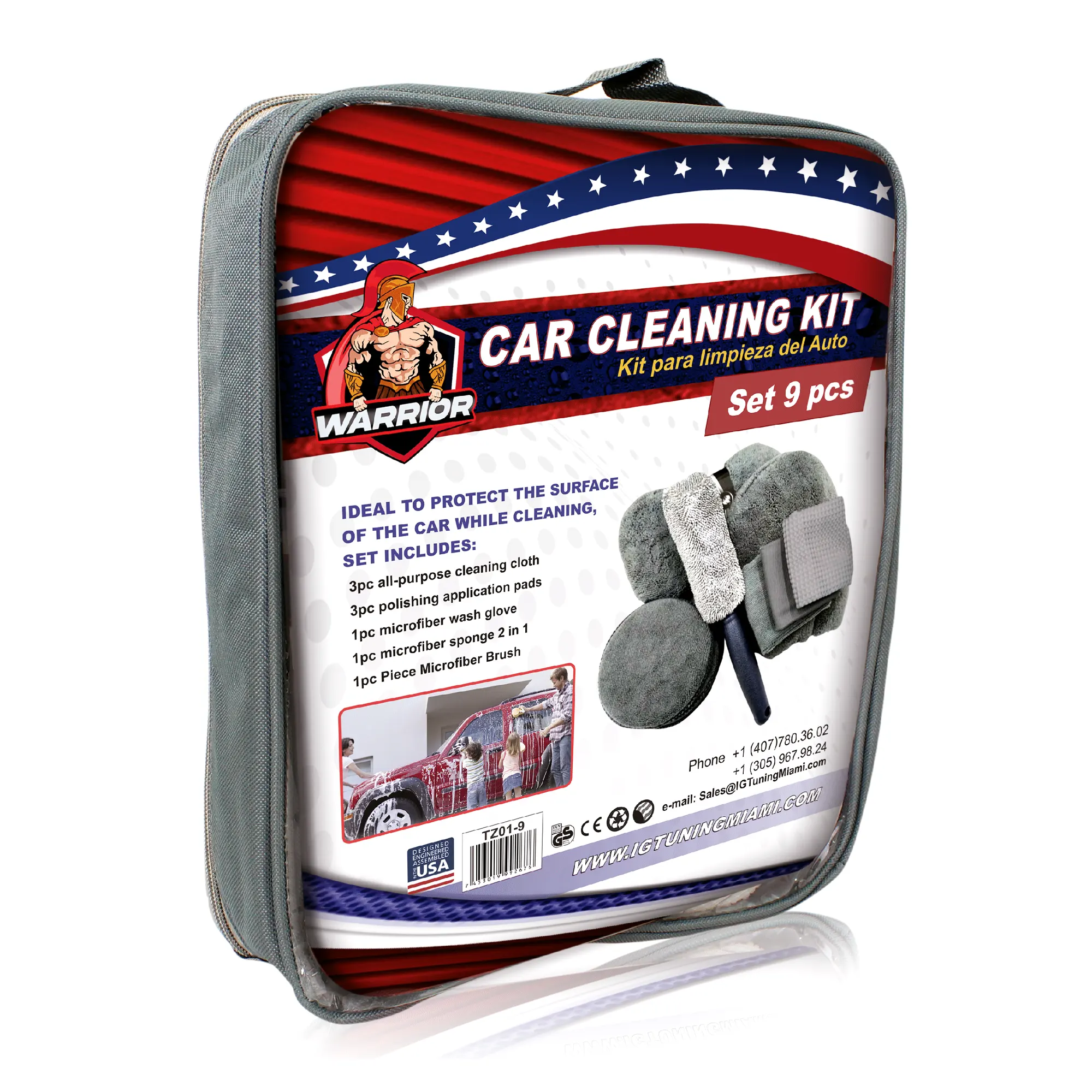 Car Wash Kit 9 pcs Kit