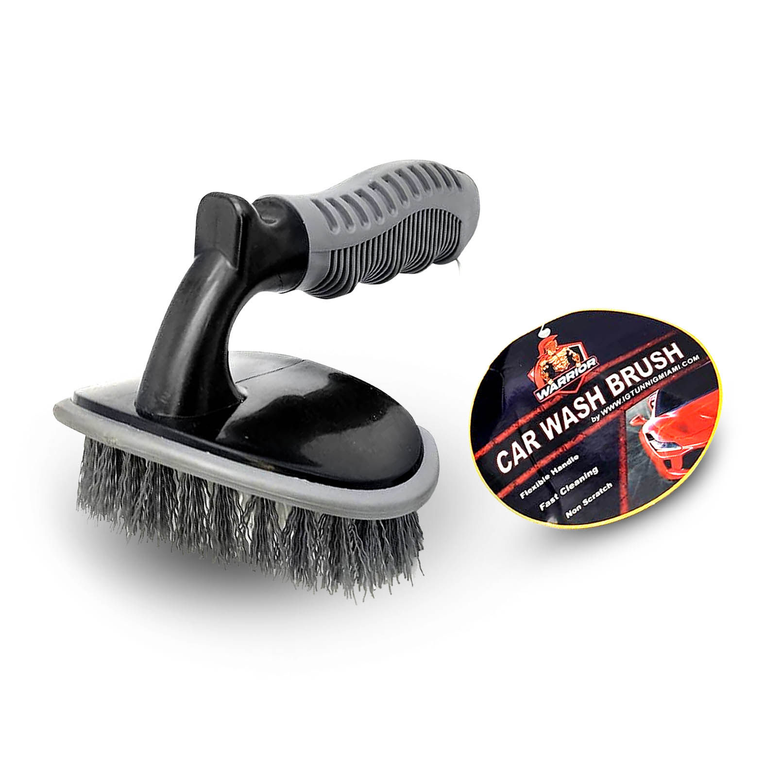 Ergonomic Tire Brush Curved