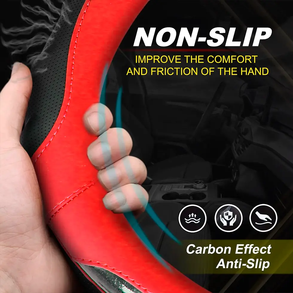 Miniatura: Steering wheel Cover Racing Red