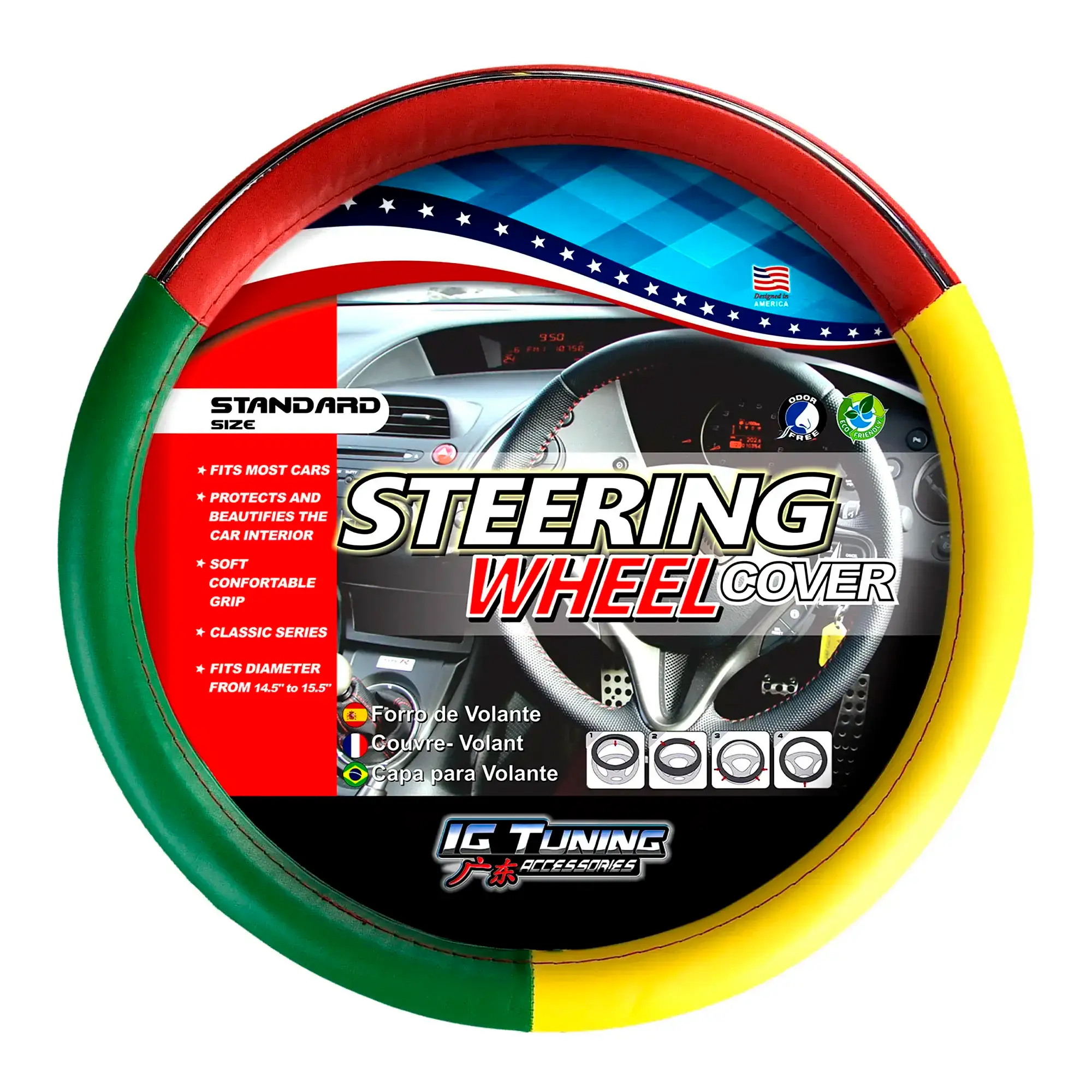 Rasta Steering Wheel Cover