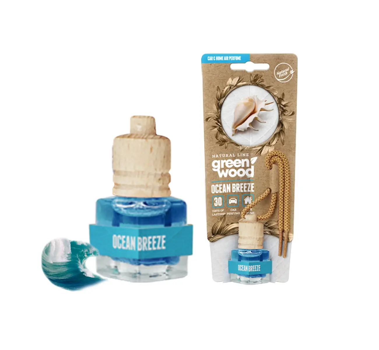 Green Wood Bottle 5ml Ocean Breeze