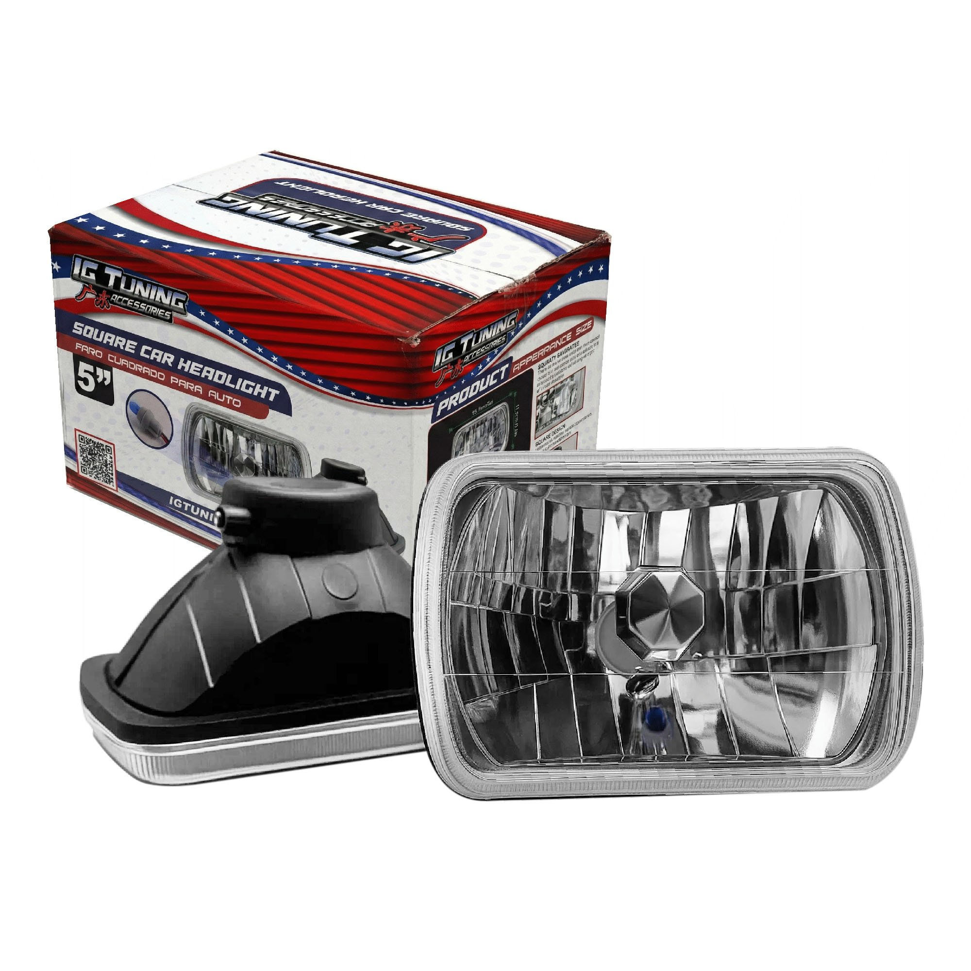 5 Inch Clear Lens Diamond Square