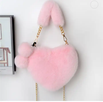 Miniatura: Bolso de Mano en Corazon de Felpa