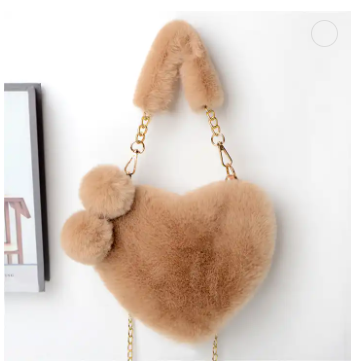 Miniatura: Bolso de Mano en Corazon de Felpa