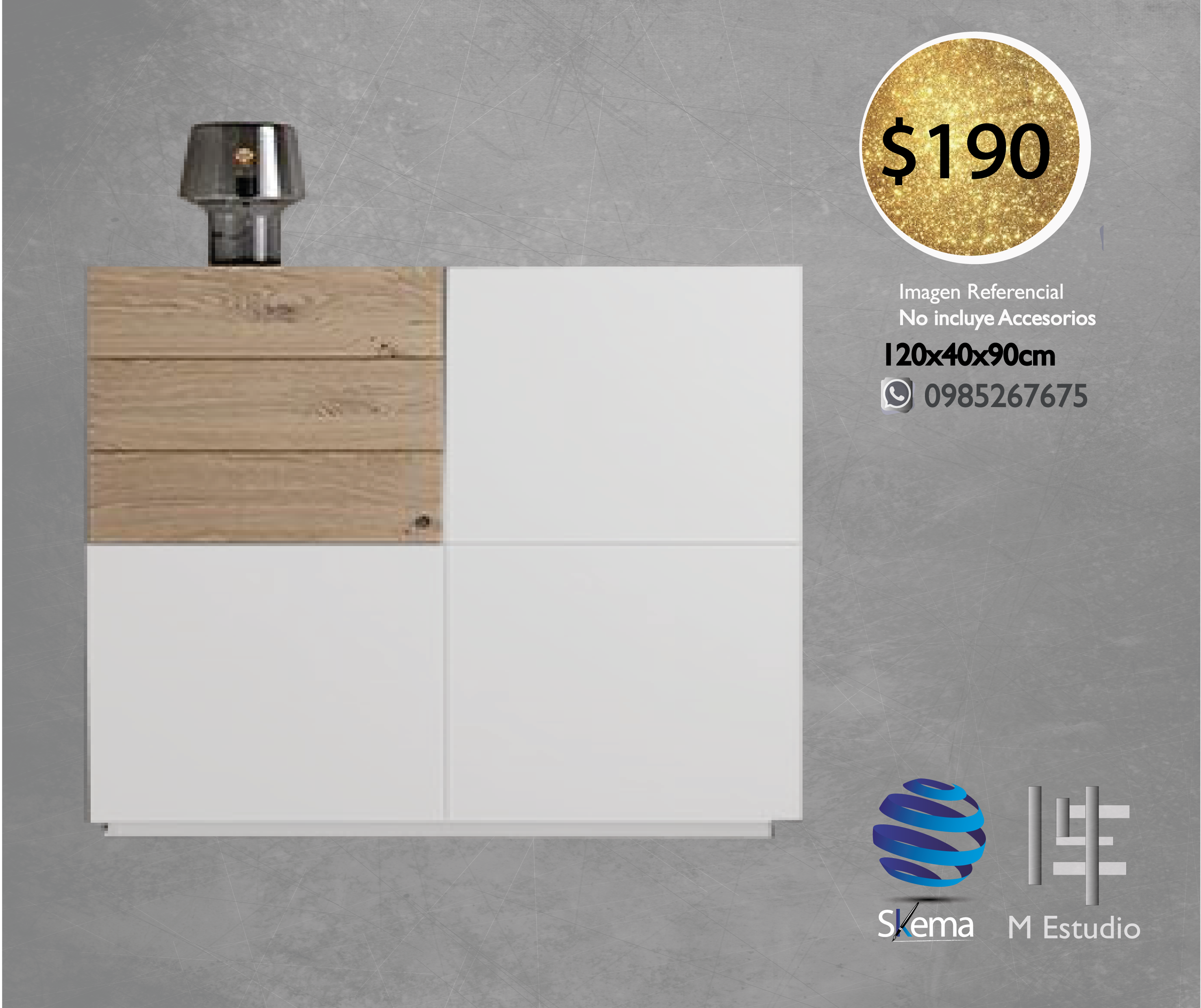 Buffetero Minimal Blanco