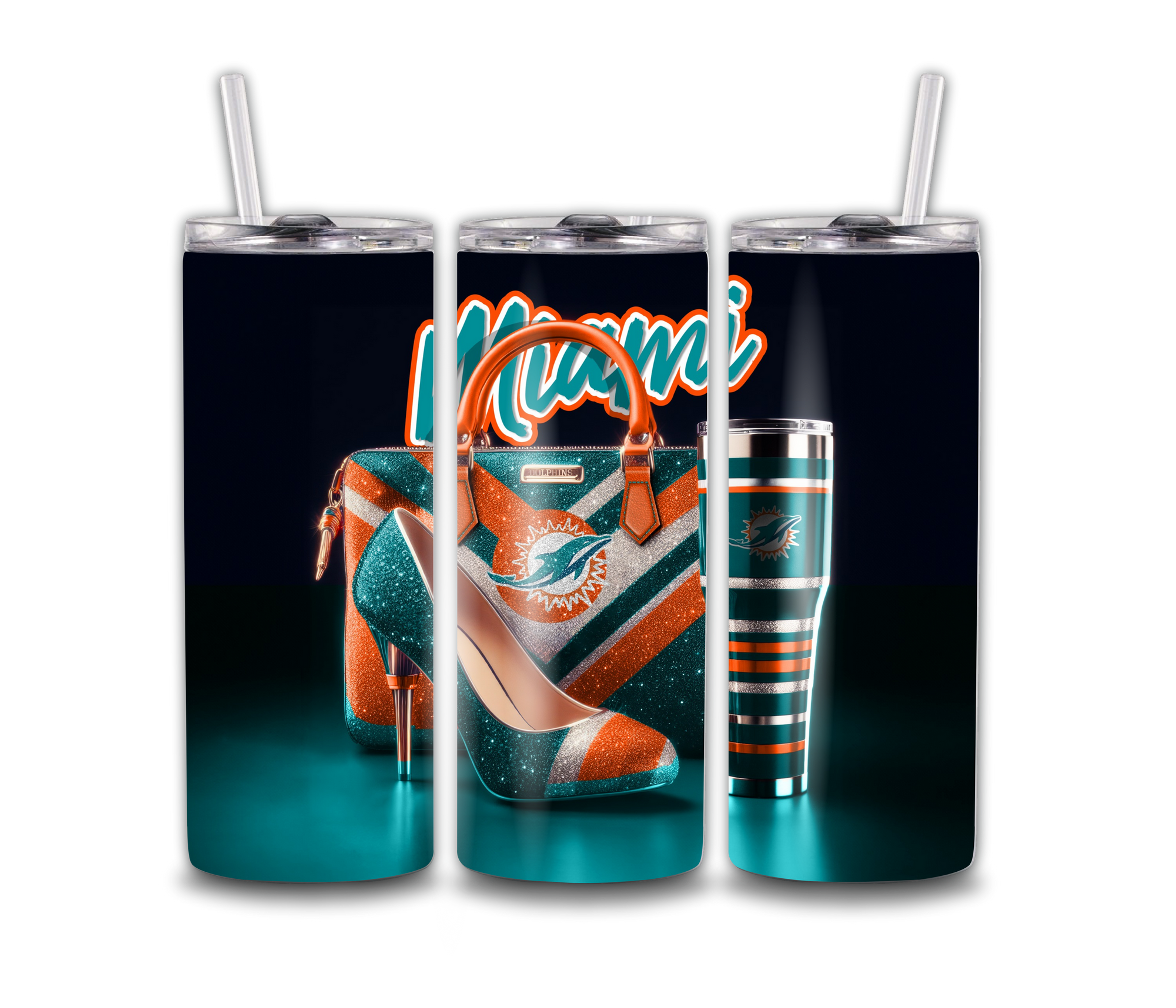 Purse and Tumbler Miami Dolphins