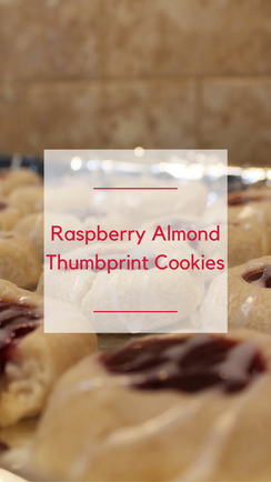 Raspberry Almond Thumbprint Cookies