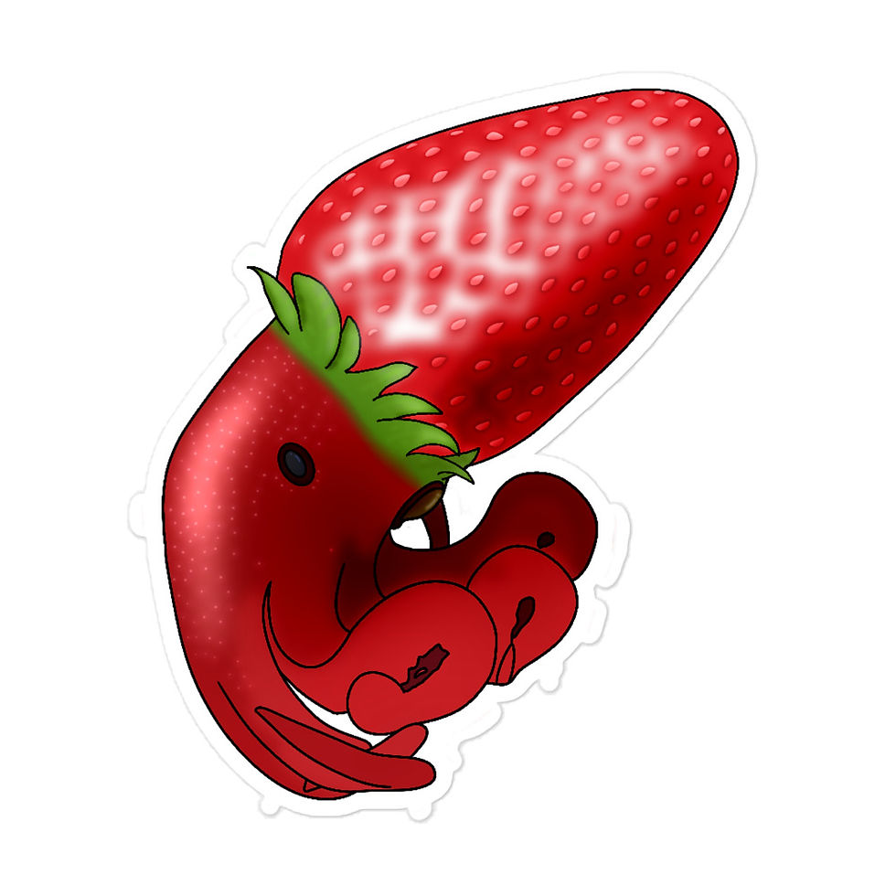 Miniatura: Strawberry Squid Bubble-free stickers
