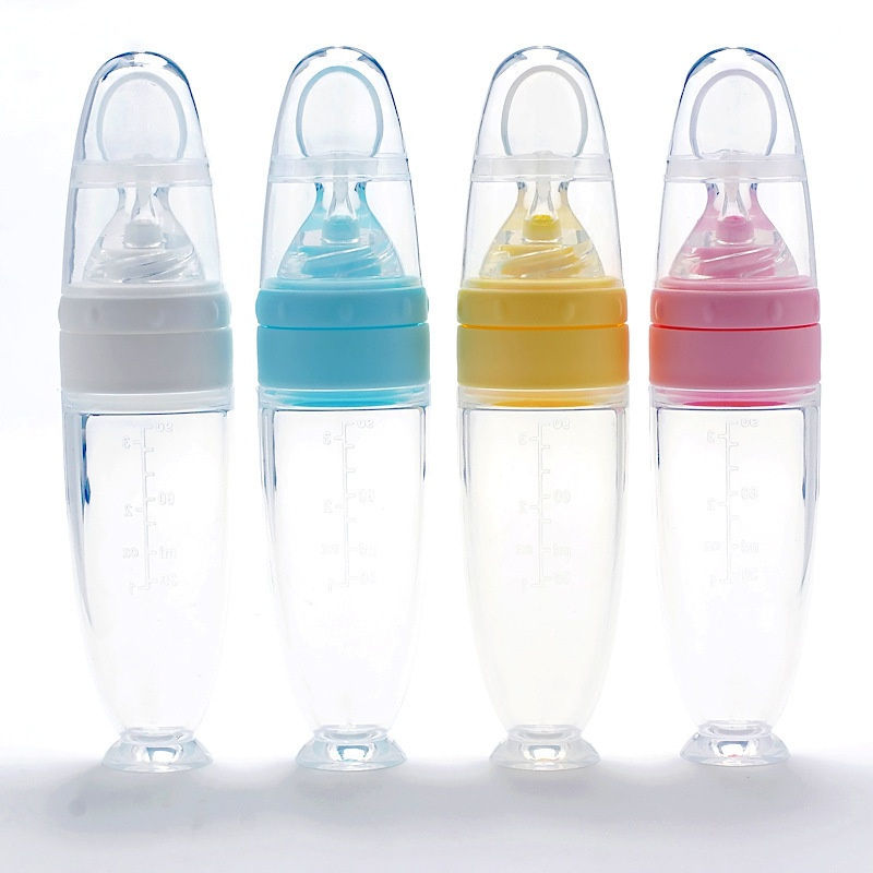 Thumbnail: Silicone Baby Food Dispenser with Spoon