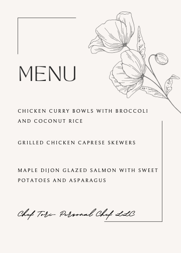 June 5 Menu