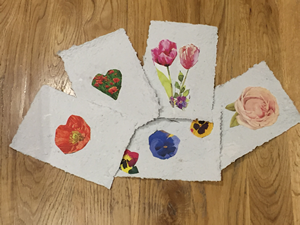 recycled paper project by primary school children