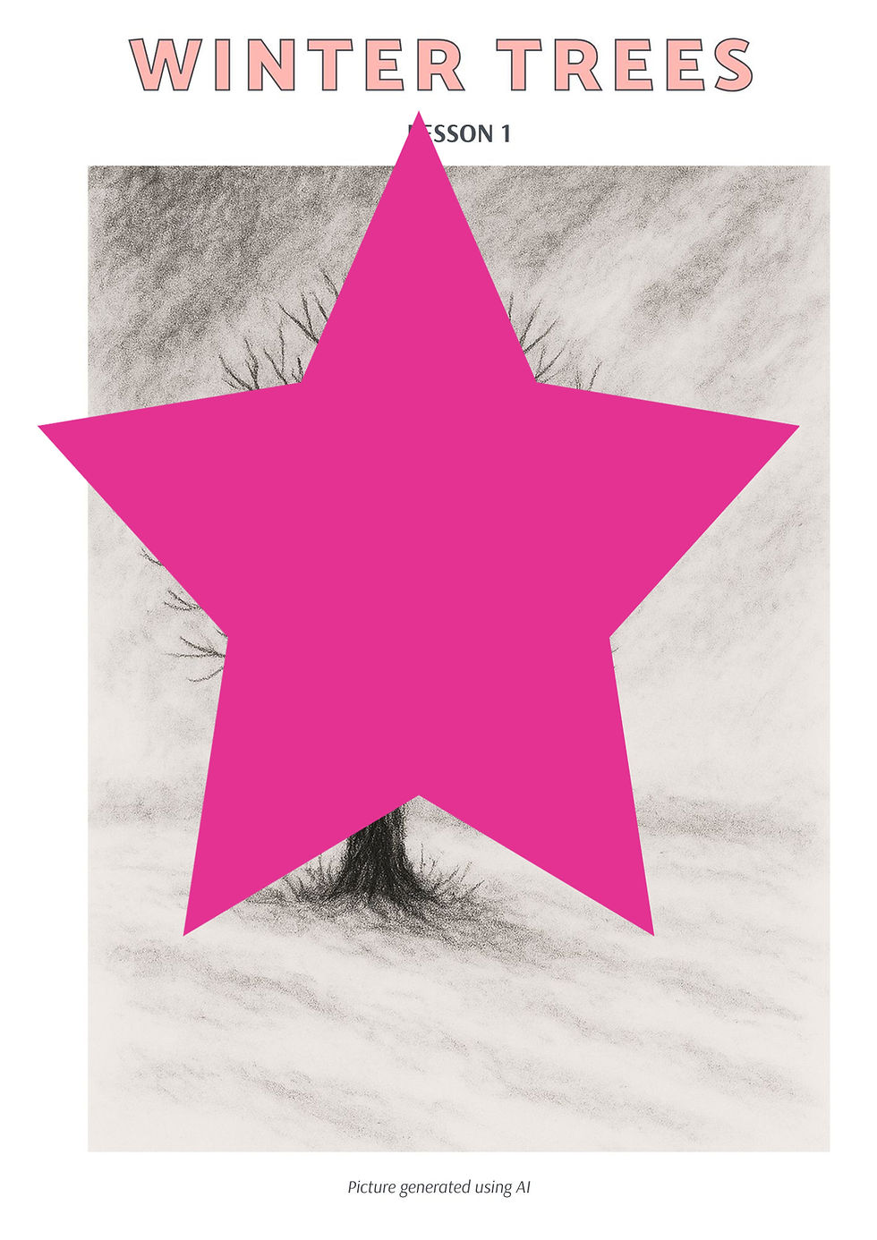 Thumbnail: Christmas Art Duo: Charcoal Winter Trees & Pop-Up Reindeer Card