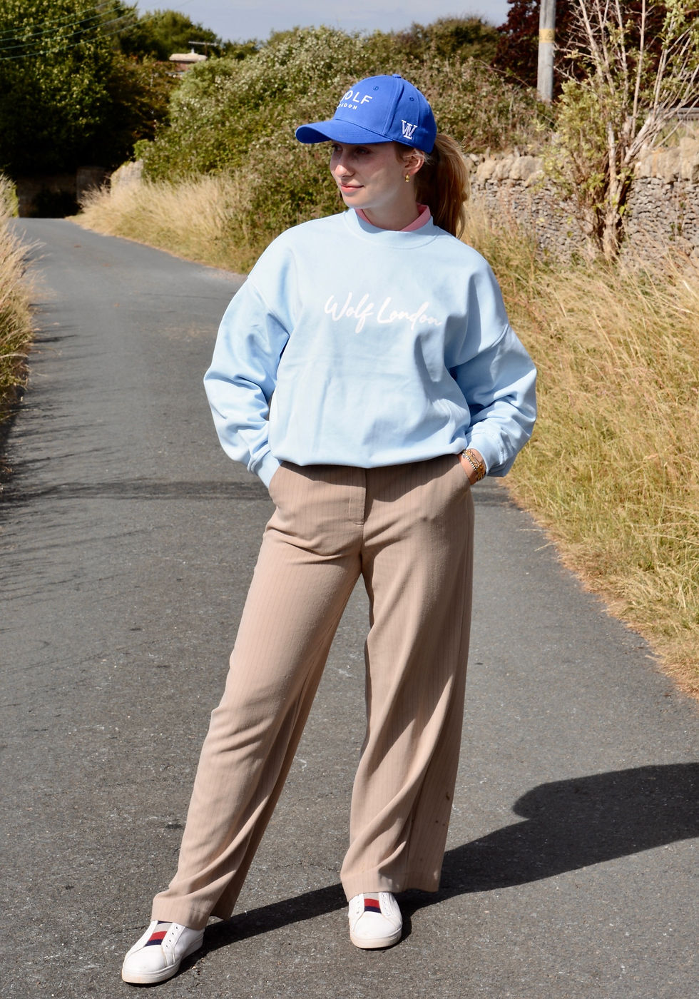 Women's Blue Oversized Jumper