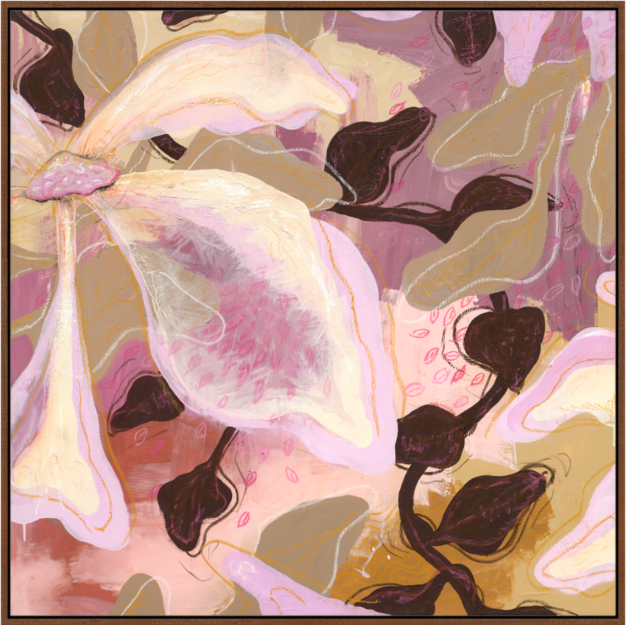 'She Blooms at Dusk' No.2 Canvas Print