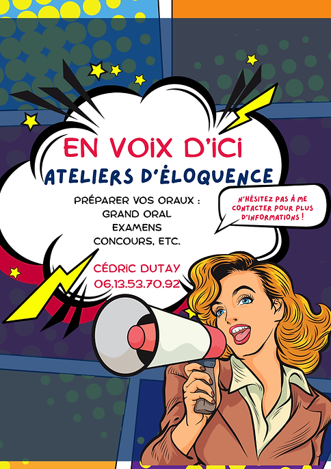 Affiche A4 annonce événement Salon Bande Dessinée Illustratif Comic jaune bleu rouge .png.