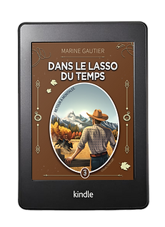 Couverture numérique du tome 3 de Dans le lasso du temps, romance M/M cowboys de Marine Gautierg