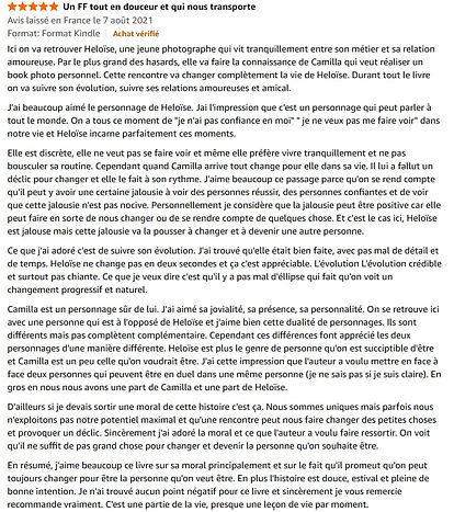 Avis de lecteurs sur Quelques photos de toi, romance contemporaine de Marine Gautier
