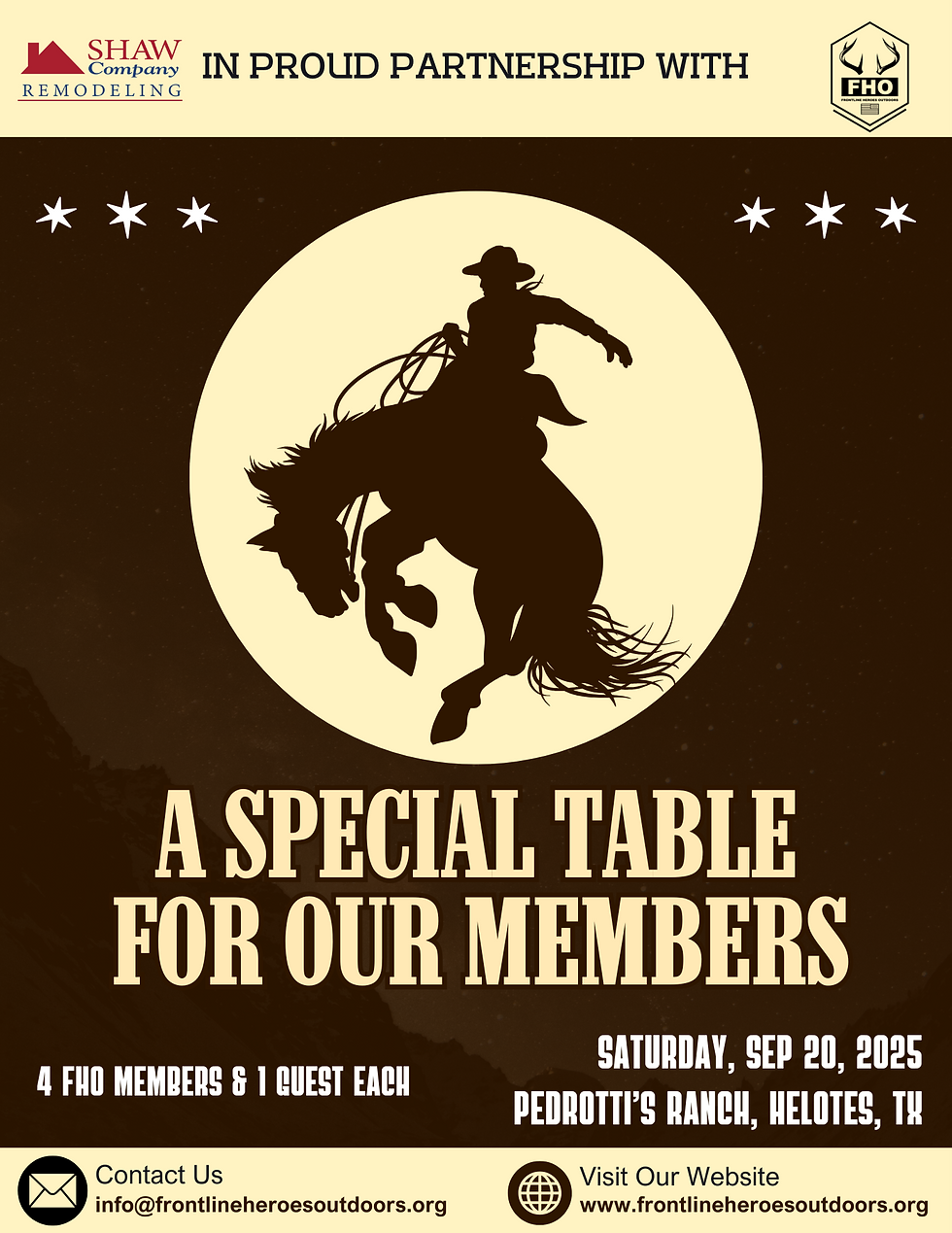 Shaw Remodeling Gives Back: A Special Table for Our Members!