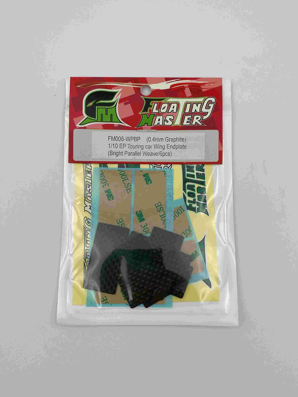 Thumbnail: 1/10 EP Touring car Wing Endplate (Bright Parallel Weave) /6pcs