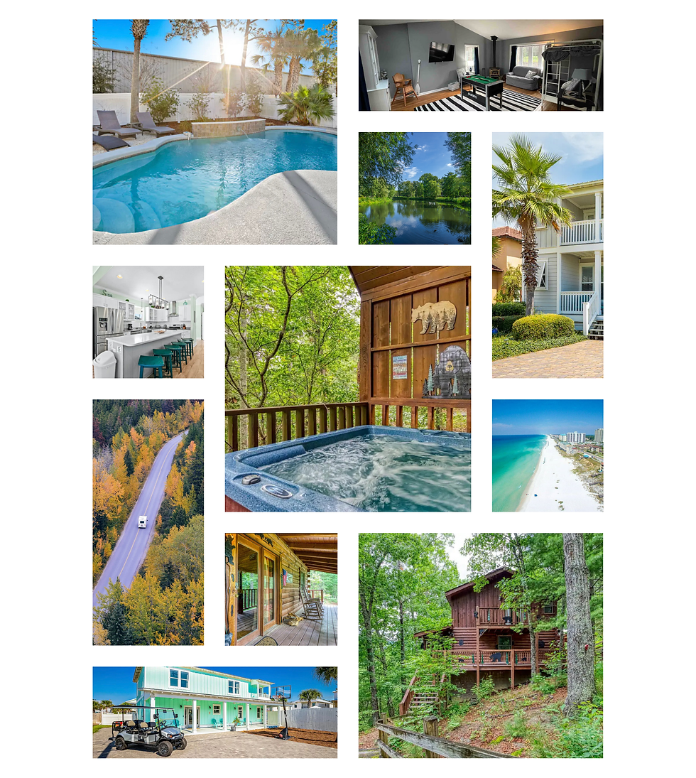 Photo Collage of Vacation Rental Properties