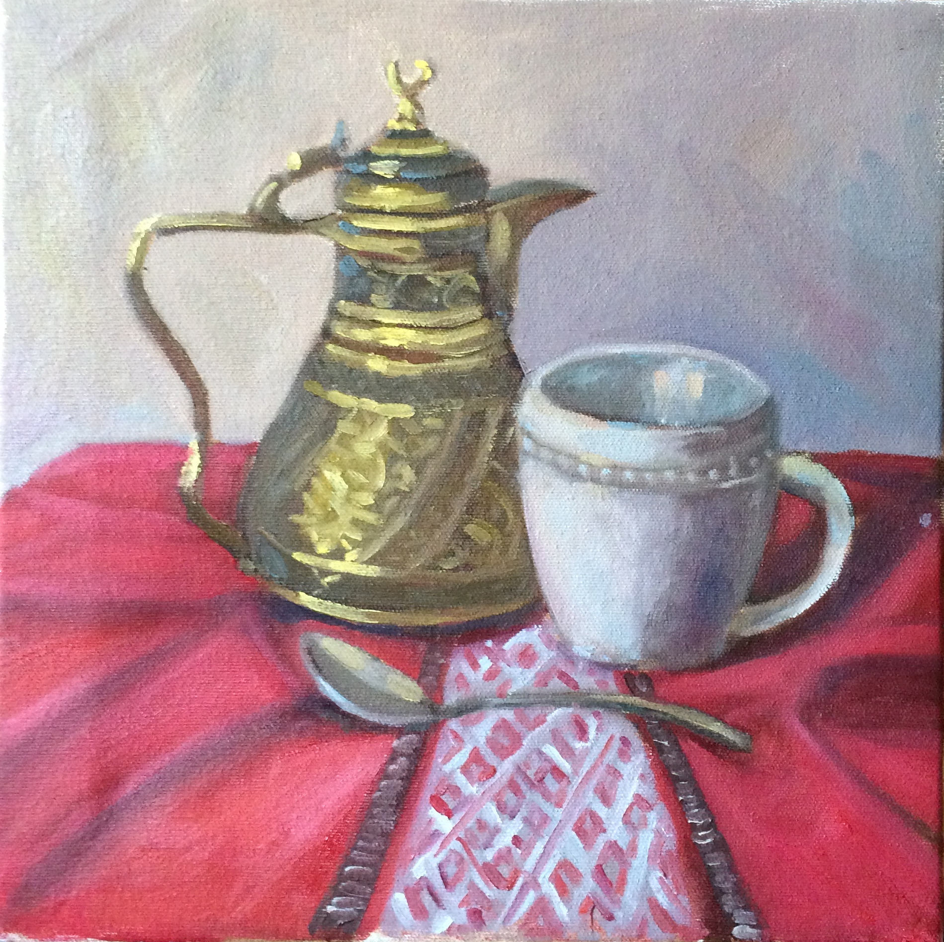 Coffee in the Morning Oil Painting