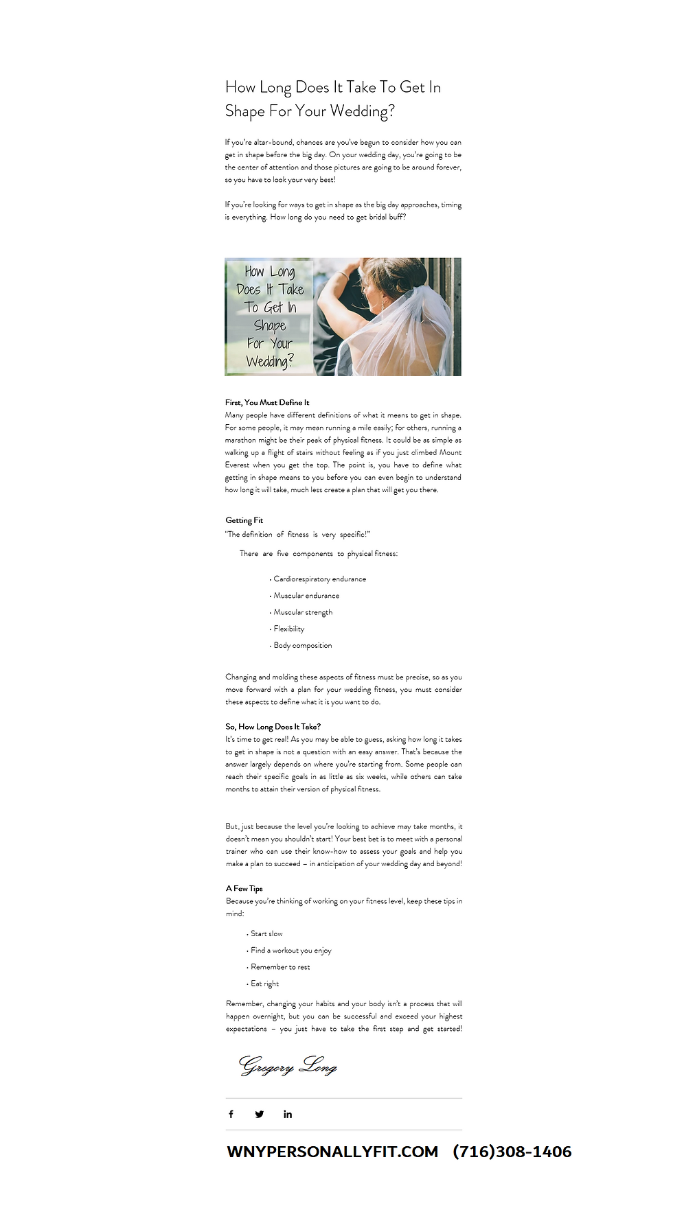 Getting In Shape For Your Wedding Day