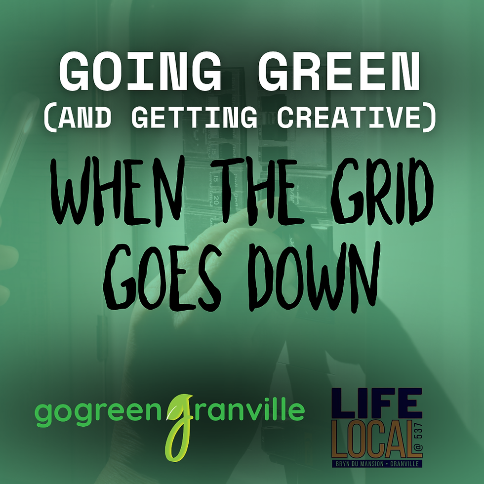 Life Local - Going Green (And Getting Creative) When the Grid Goes Down