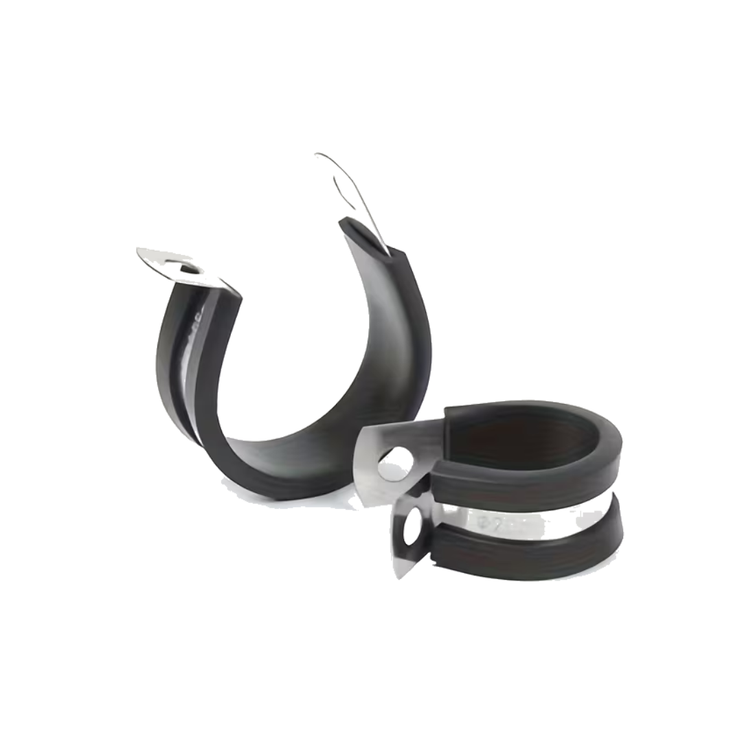 Rubber Lined P-Clips – Cable & Pipe Mount Clips (6mm–25mm, Pack of 10)