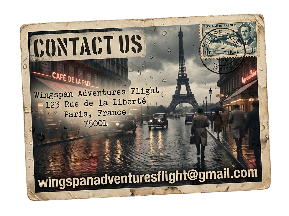 Wingspan Adventures and Flight Contact Card