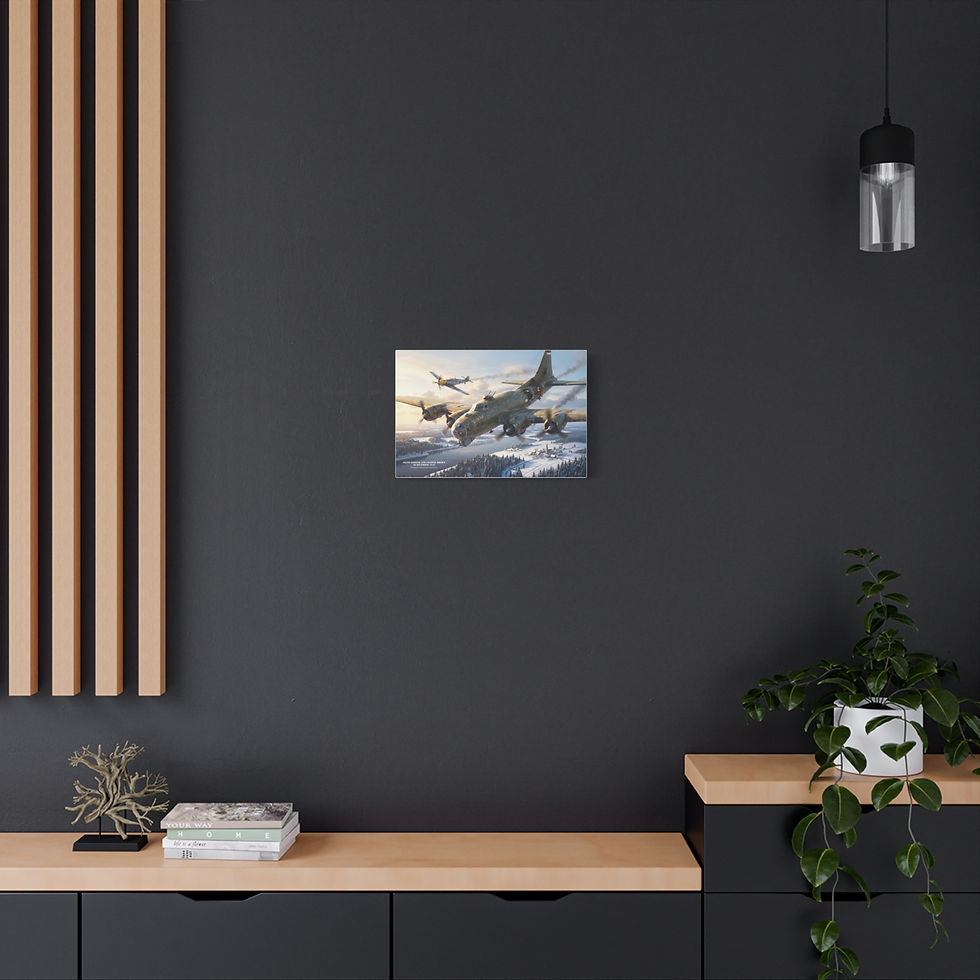 Thumbnail: B-17 Bomber Matte Canvas Print — WWII Aviation Wall Art, Stretched 1.25"