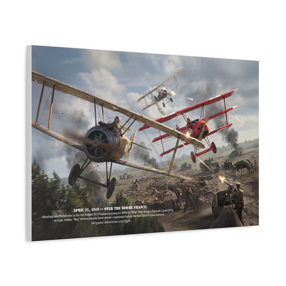 Thumbnail: April 21, 1918 – The Red Baron’s Final Flight - Canvas Stretch Arwork