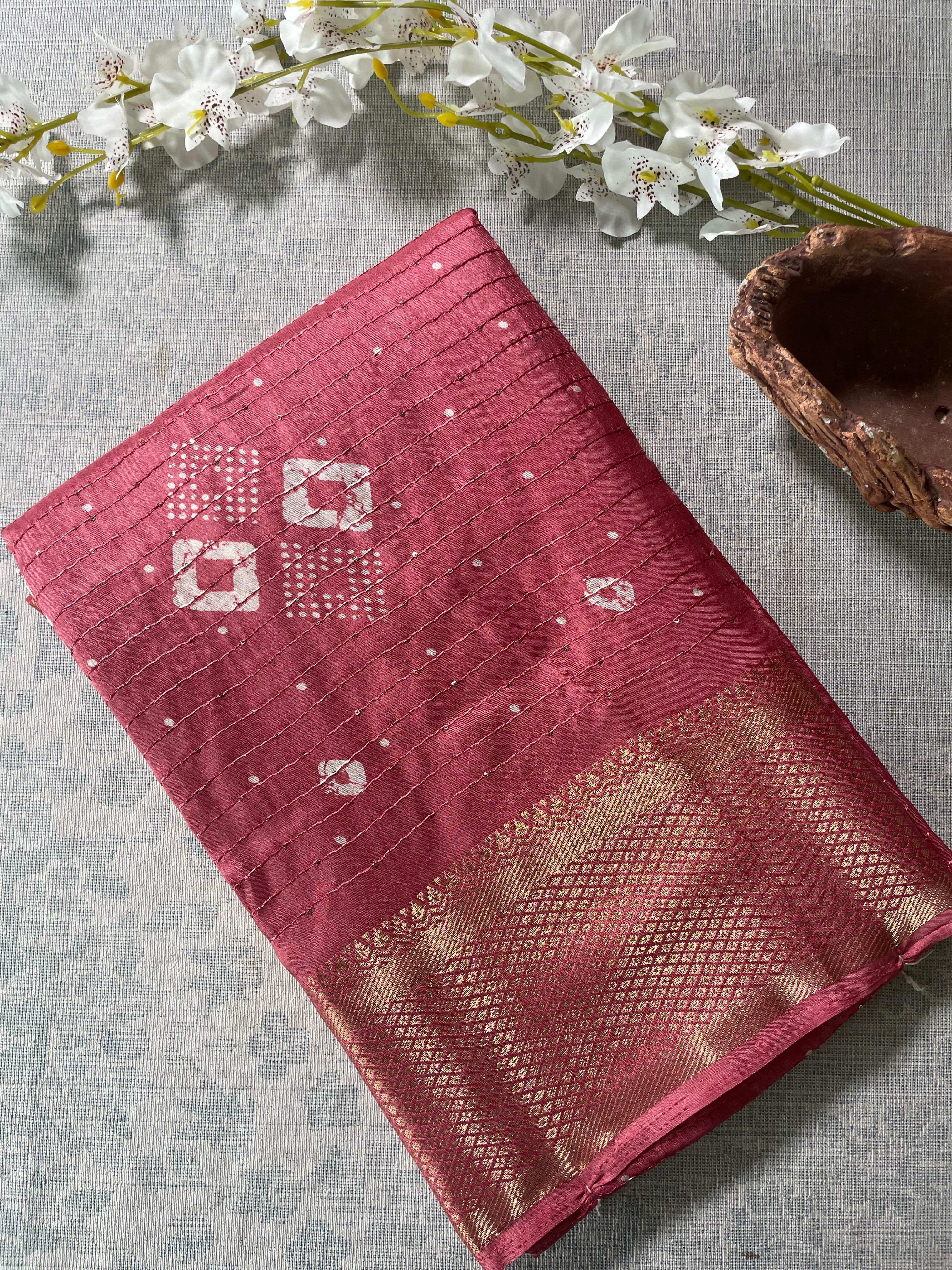Dola Silk Saree- Sequence Work