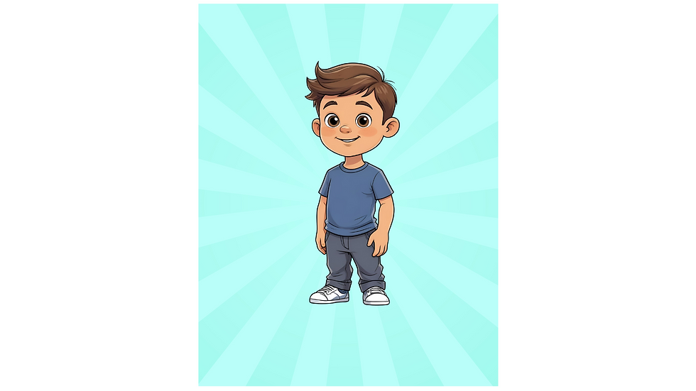 Leo, Cartoon boy character in Surgery Day: A Choose-Your-Own Story Adventure for Kids