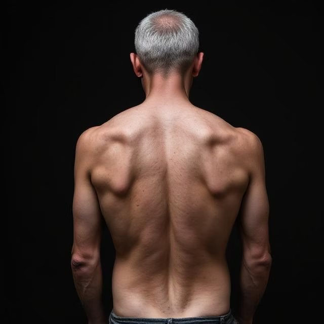 Photo of man with back exposed
