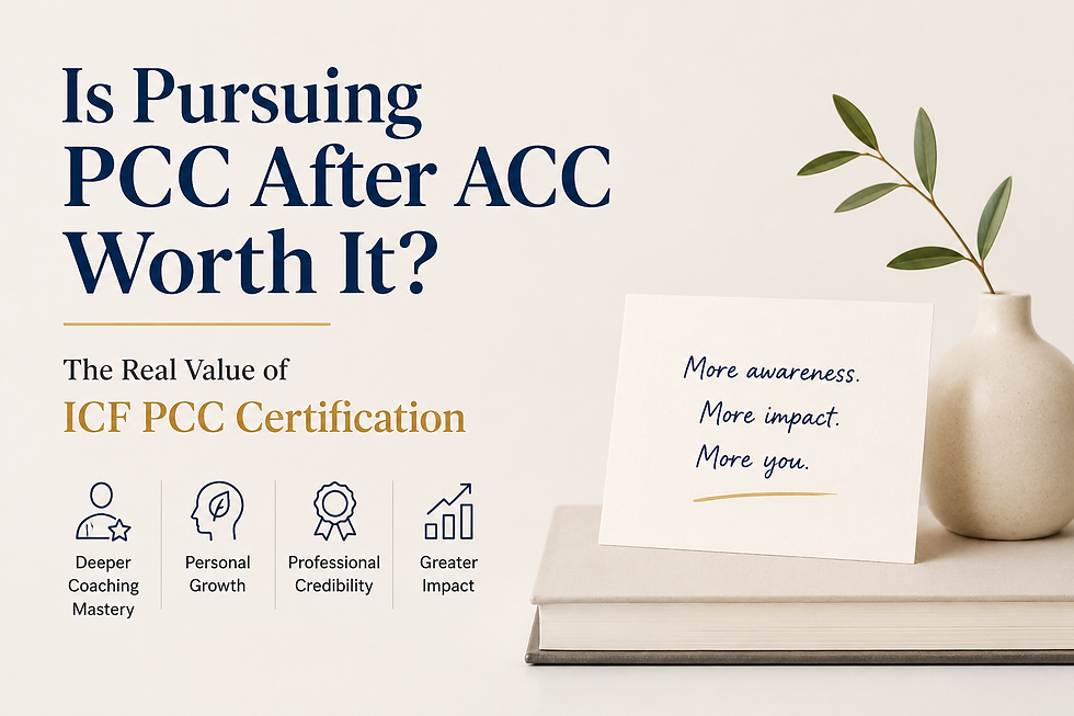 Is Pursuing PCC After ACC Worth It? The Real Value of ICF PCC Certification