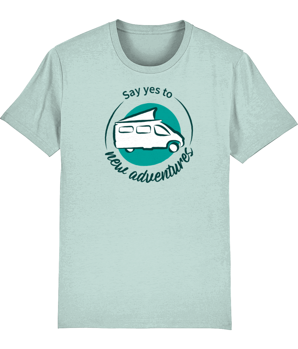 Say yes to new adventures - T-shirt in Carribean Blue