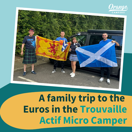 A family trip to the Euros in an Orange Campers Micro Camper