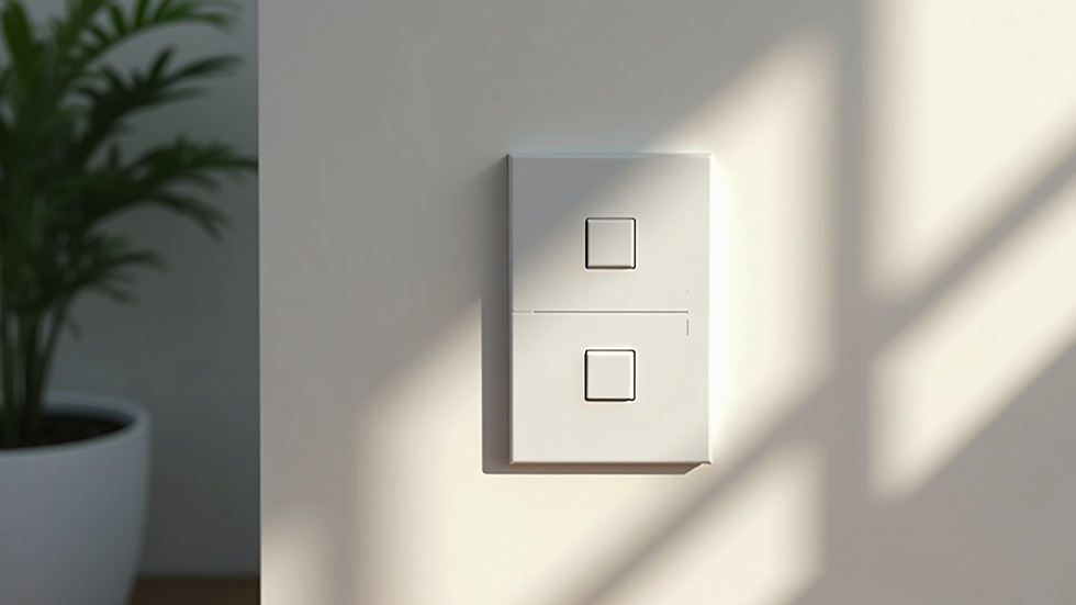 Primer plano de un panel de control de domótica en una pared
