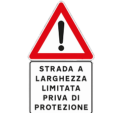 cartello strada larghezza limitata