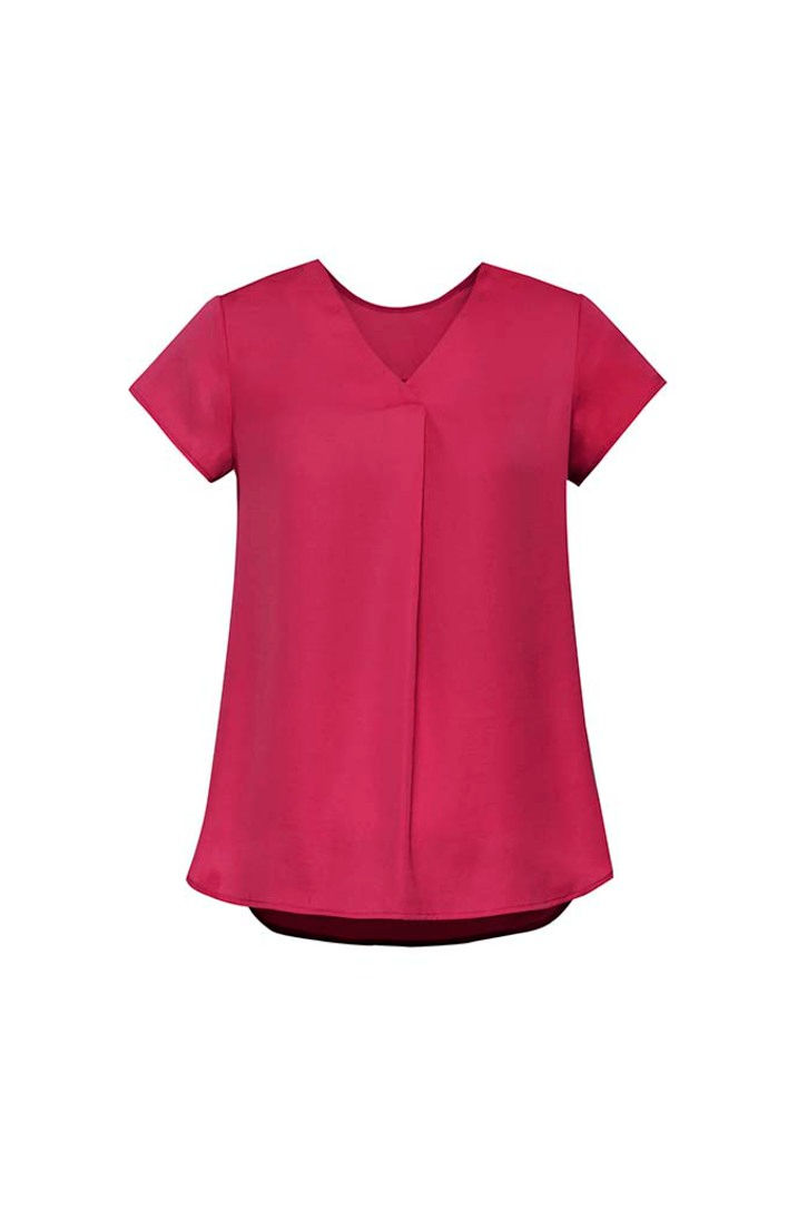 Thumbnail: Womens Kayla V-neck Pleat Blouse