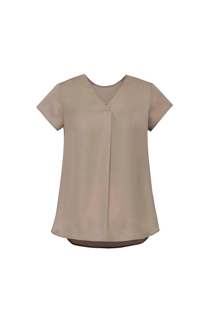 Thumbnail: Womens Kayla V-neck Pleat Blouse