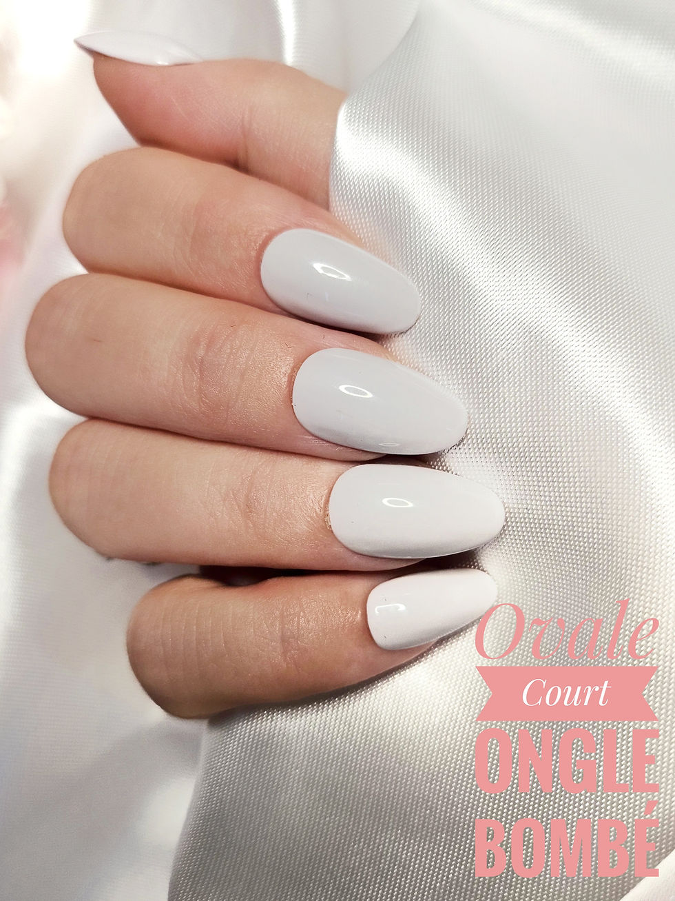 Miniature : Ongle ovale court ongle bombé