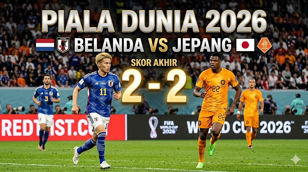 Belanda vs Jepang Berakhir Imbang 2-2, Pertandingan Seru Warnai Matchday Perdana Grup F Piala Dunia 2026