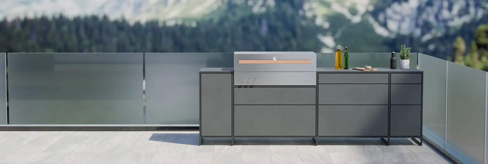 Küchen Visualisierung alpin modern