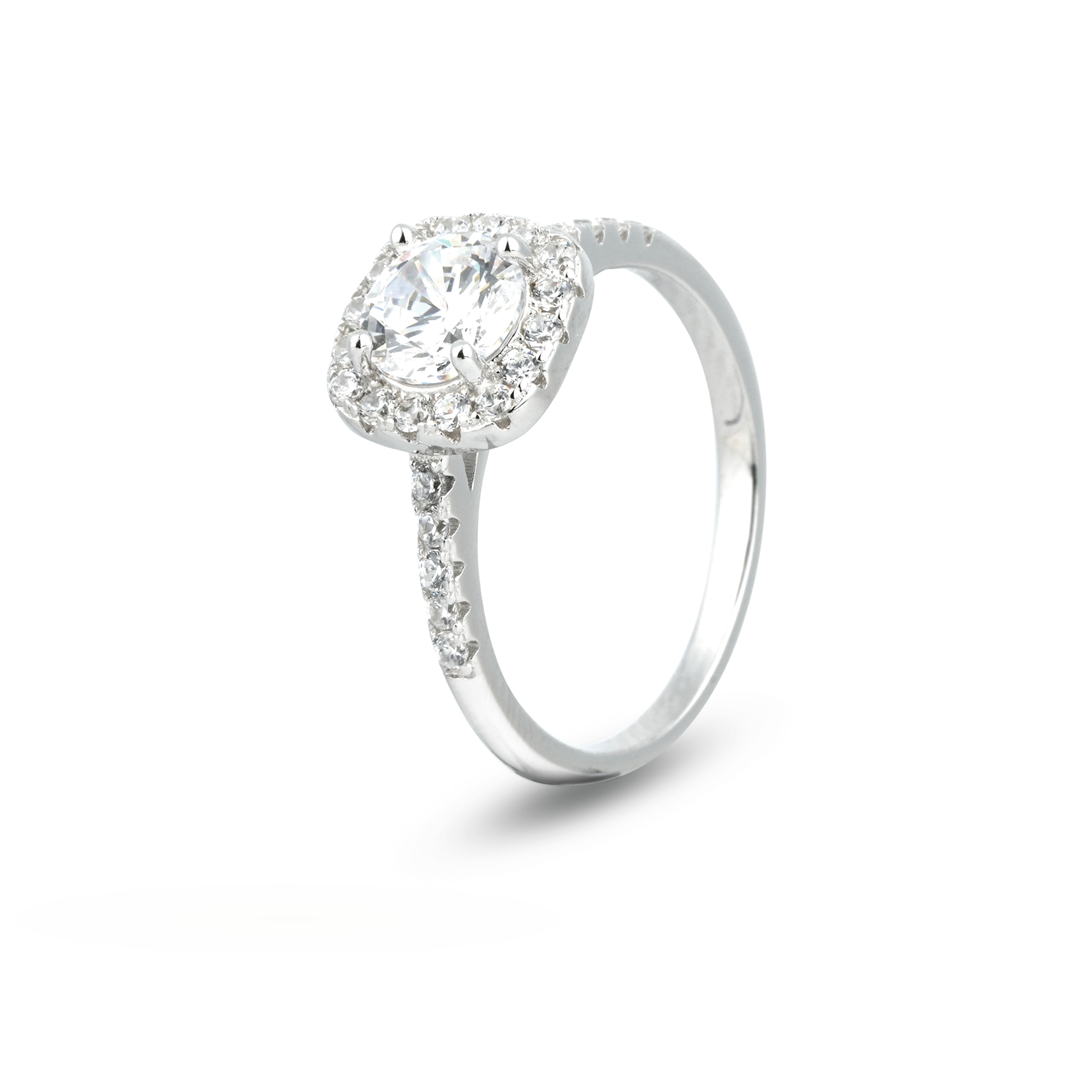 Cushion Halo Solitaire Diamond Ring