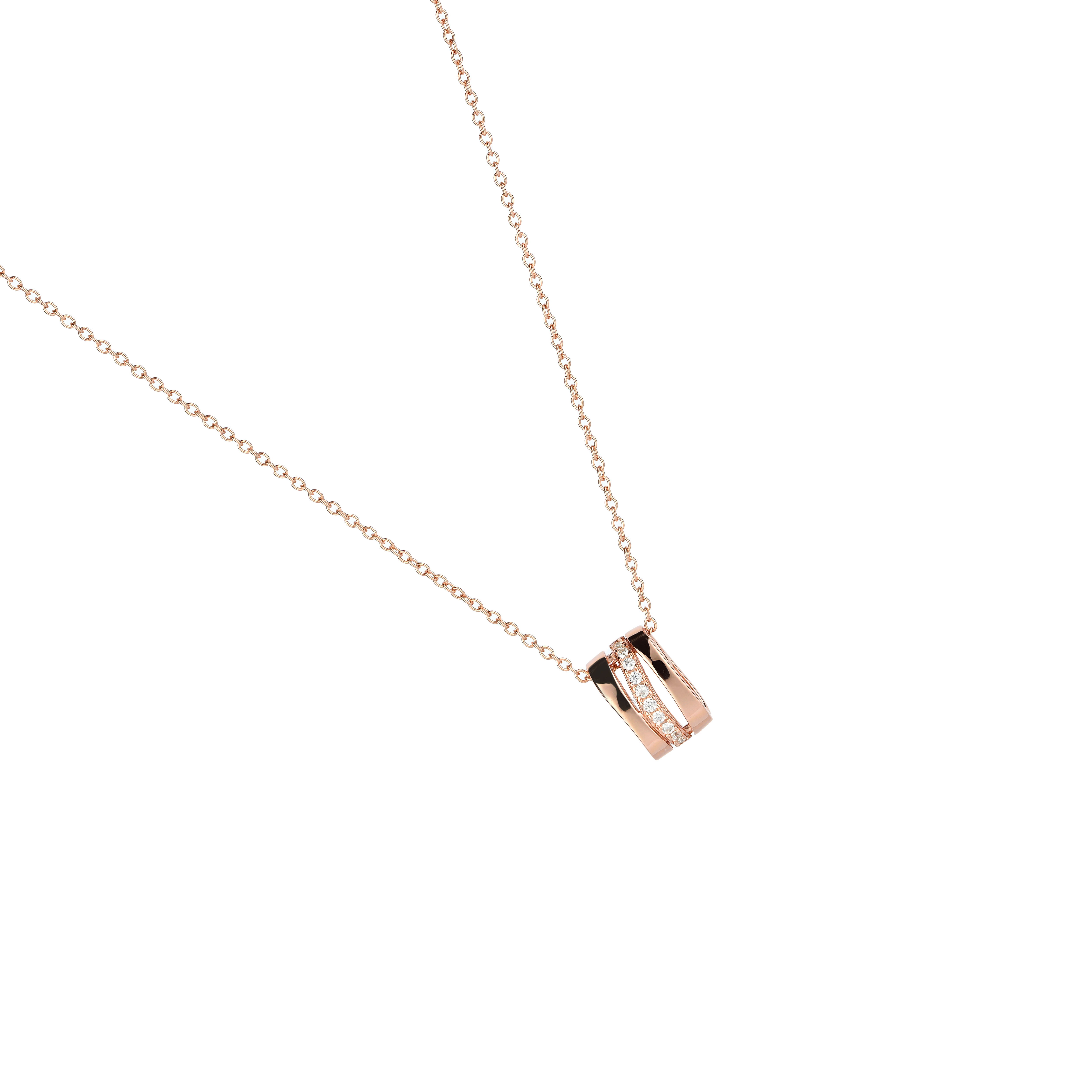 Layered Currents Silver Necklace